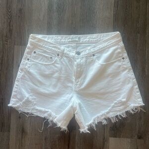 Abercrombie White Jean Shorts